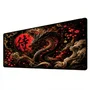 Novo Mouse Pad Gamer Deskpad Speed Extra Grande Borda Costurada Profissional 100x50  - Chama Do Dragão
