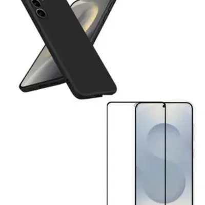 Capinha Aveludada + Película 3d De Vidro Para Samsung Galaxy S26 5g