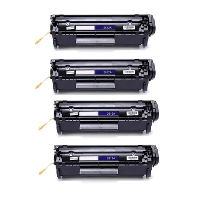 Kit 4 Toner Compatível Hp Q2612a 12a 1020 M1005