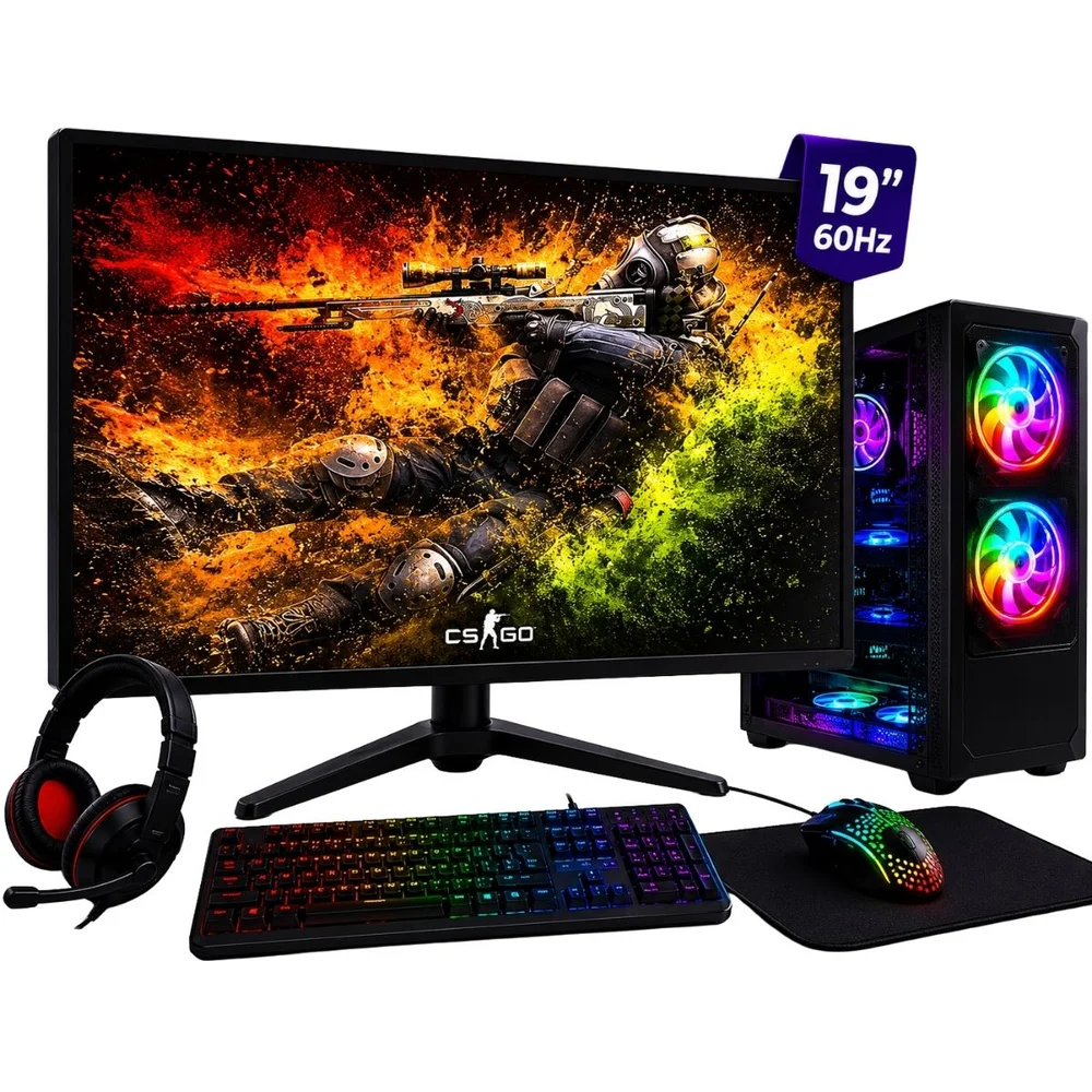 PC Gamer Completo i7 3ª Geração 16gb SSD 256gb Rx550 Tpm 2.0 Win 11