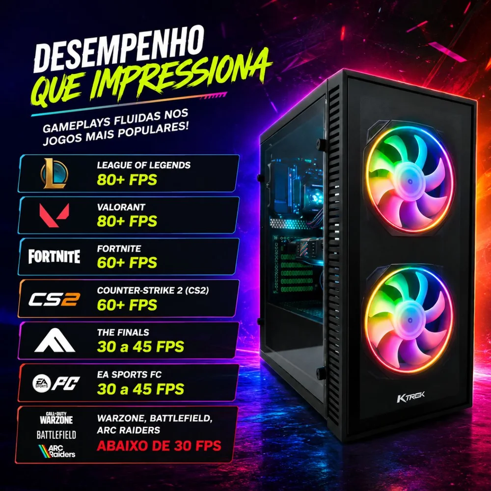 PC Gamer Completo i7 3ª Geração 16gb SSD 256gb Rx550 Tpm 2.0 Win 11 - view 5
