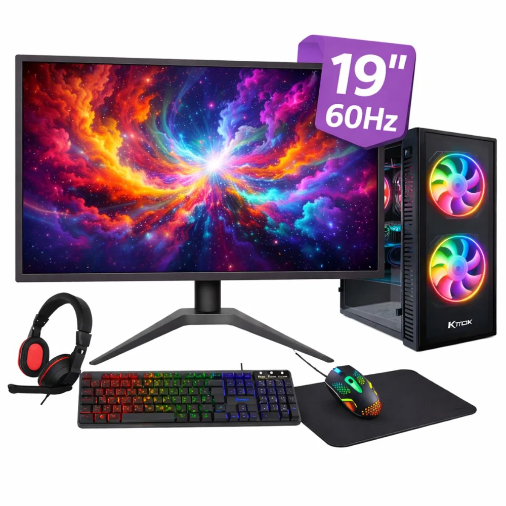 PC Gamer Completo Ryzen 5 5600 Gpu Gt730 SSD 256gb 16gb Ram Win 11