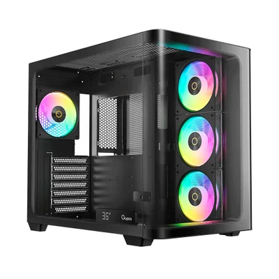 Gabinete Gamer Ocypus Iota C70 Curve Atx ARGB Digital Com Fan Preto