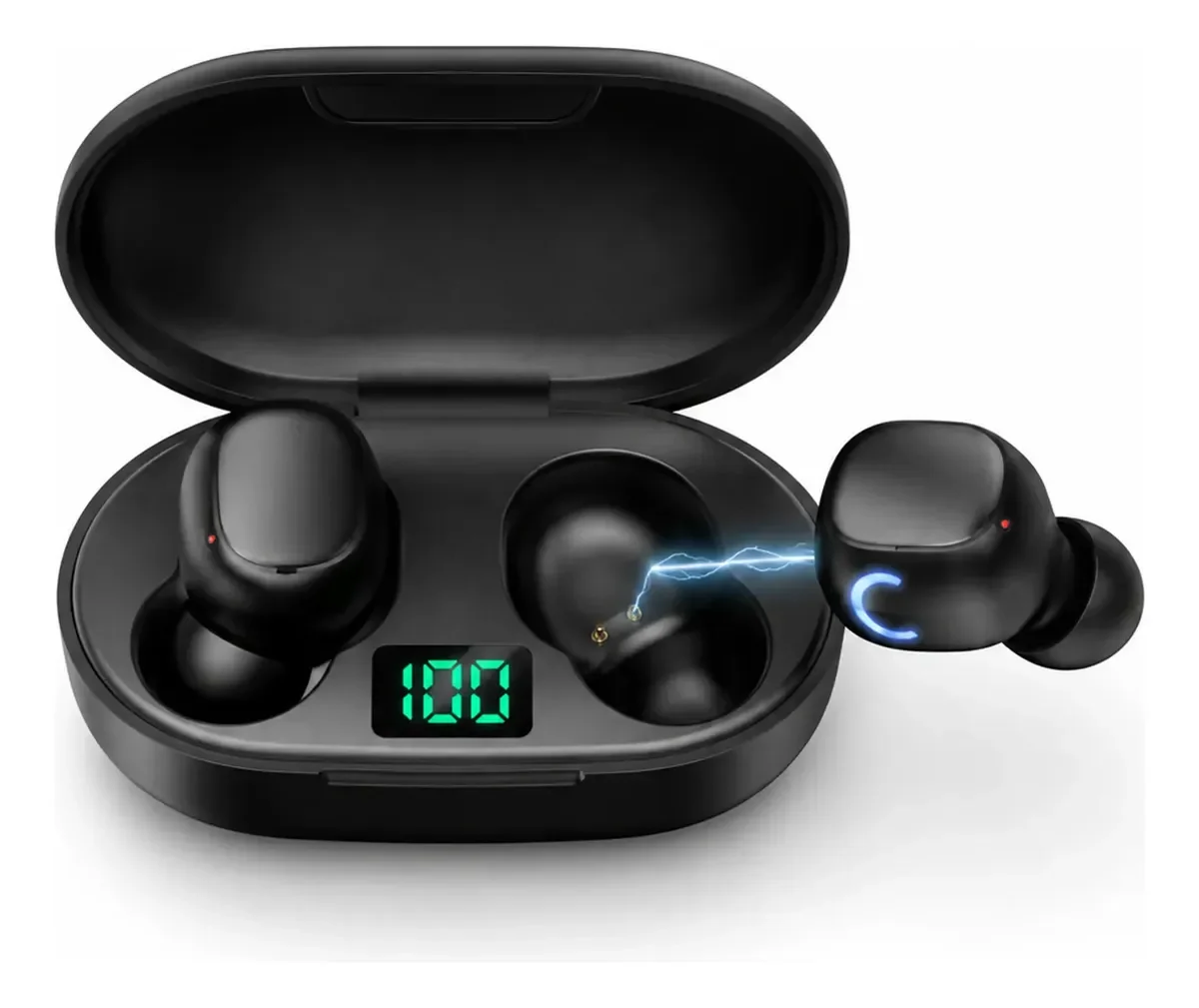 Fone De Ouvido Gamer Bluetooth LED RGB Com Microfone Sem Fio 5 Horas Case De Carregamento