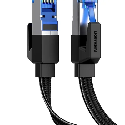 Cabo De Rede Cat8 1 Mt Ugreen - Patch Cord Cat8 Gigabit Flat
