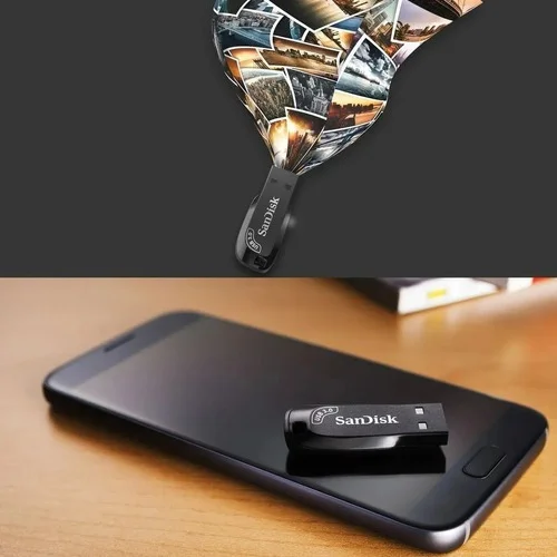 Imagem 5 de 5 do produto Pendrive Sandisk Ultra Shift 64gb Usb 3.0 Flash Drive 100mb/ Preto