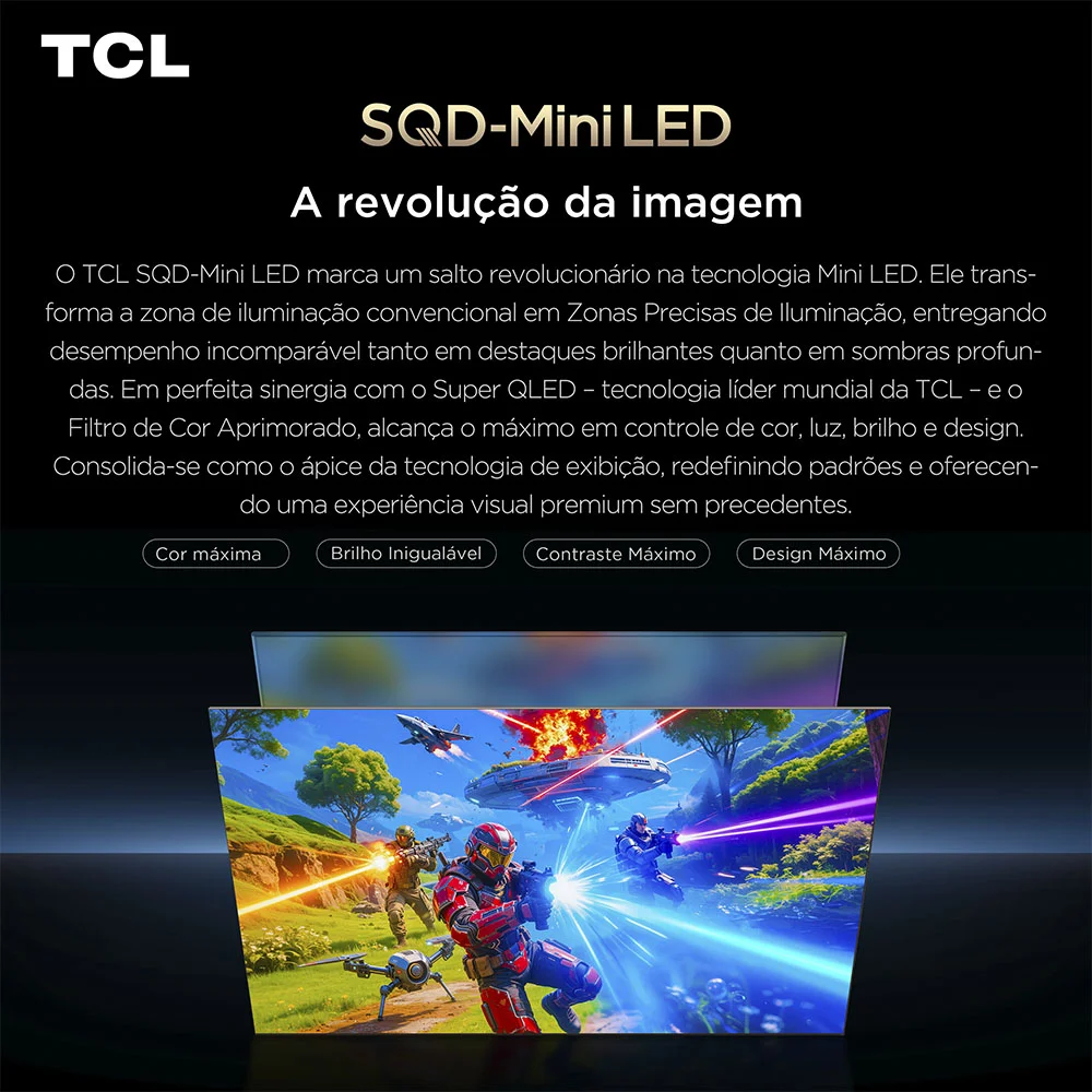 Smart Tv Tcl 65 " Sqd mini LED 4k C7l Wifi Bluetooth Google Tv Hdr10+ Ultra Slim 65c7l 6