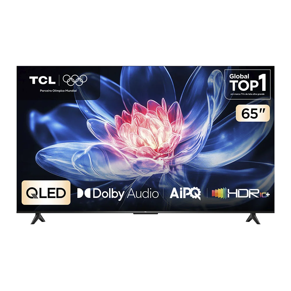 Smart TV TCL 65 Polegadas QLED 4K T6C WiFi Bluetooth Google TV Tela HVA e HDR10+ 65T6C