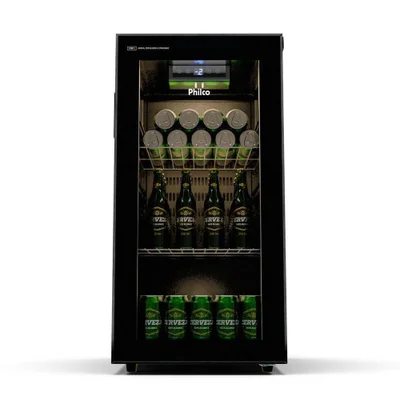 Cervejeira 3 Em 1 PCv09a 96l Porta De Vidro Triplo Preto 110v Philco