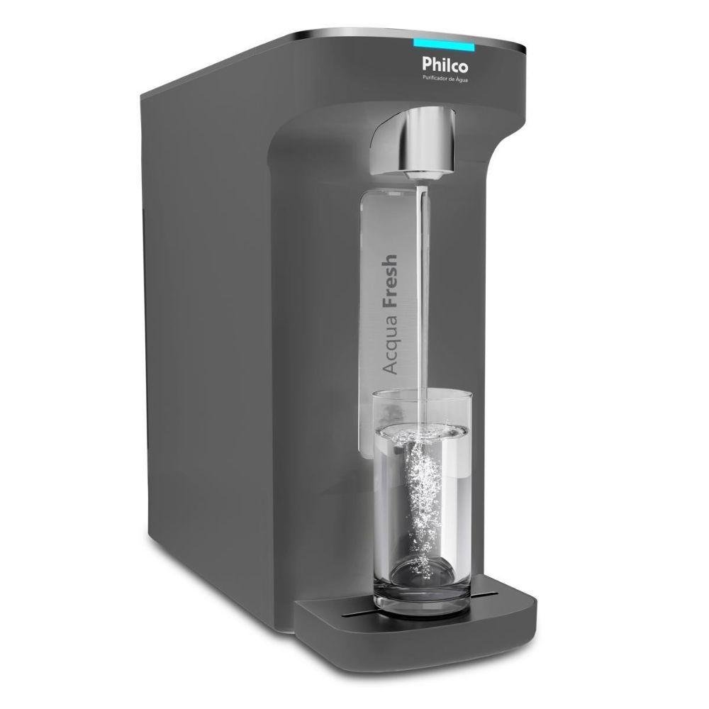 Purificador De Água De Bancada Philco Ppu12c Natural Fria E Gelada Cinza Bivolt