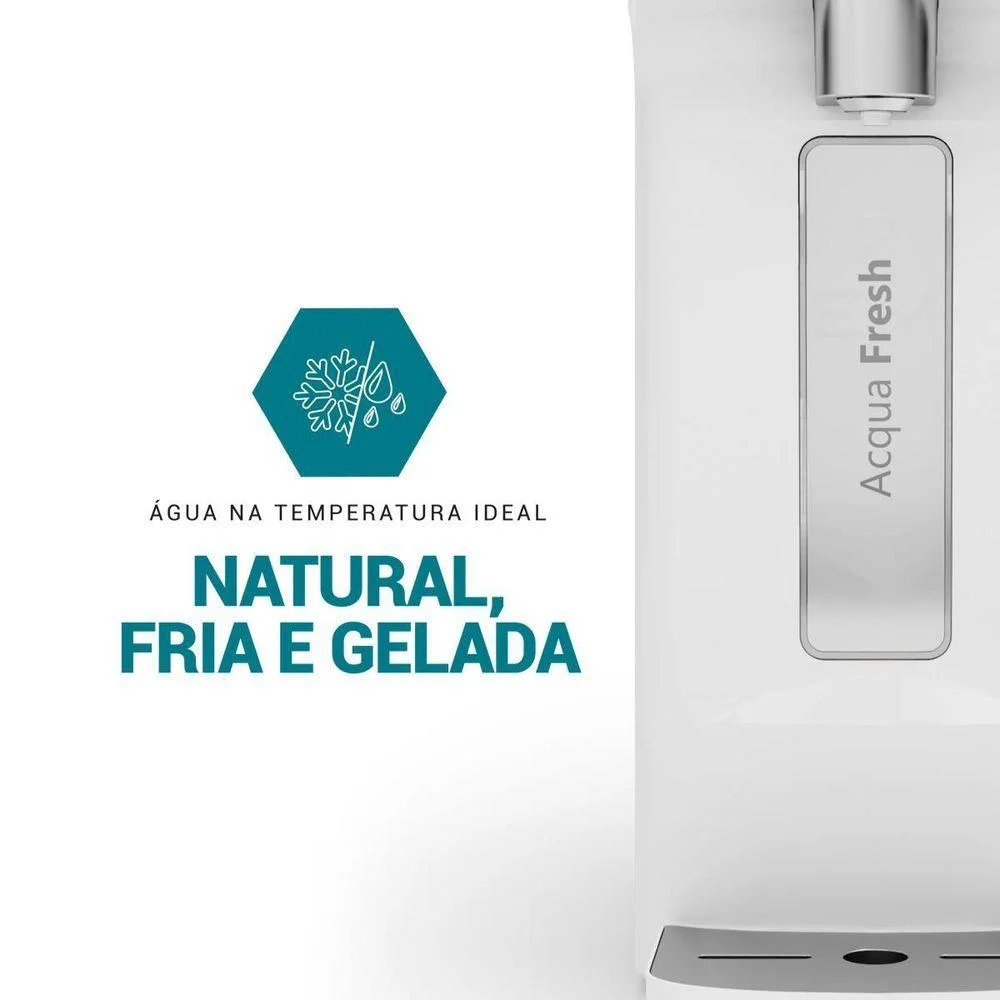 Imagem 5 de 5 do produto Purificador De Água De Bancada Philco Ppu12a Acqua Fresh Água Natural E Gelada Branco Bivolt