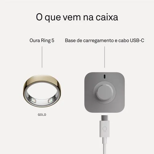 Imagem 2 de 5 do produto Anel Inteligente Smart Ring Oura Ring 5 Dourado Tamanho 6