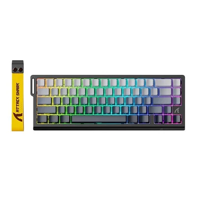 Teclado Magnetico Attack Shark X68pro He, RGB, Switch Magnetico Linear, Tri-mode, Gradiente
