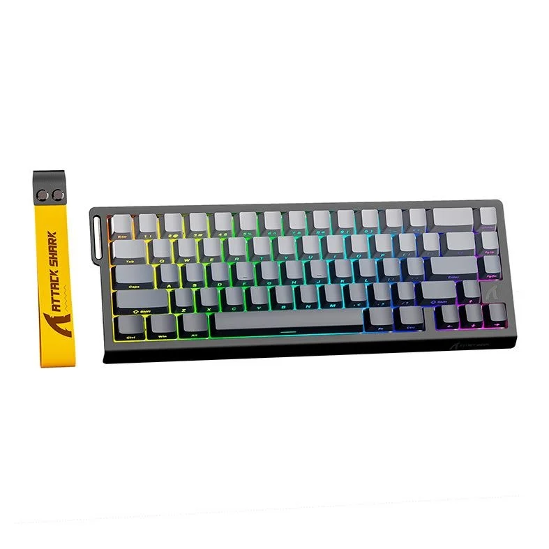 Imagem 2 de 3 do produto Teclado Magnetico Attack Shark X68pro He, RGB, Switch Magnetico Linear, Tri-mode, Gradiente