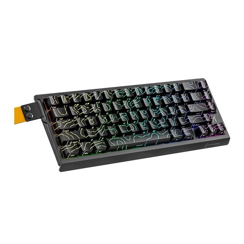 Imagem 2 de 5 do produto Teclado Magnetico Attack Shark X68pro He, RGB, Switch Magnetico Linear, Tri-mode, Preto