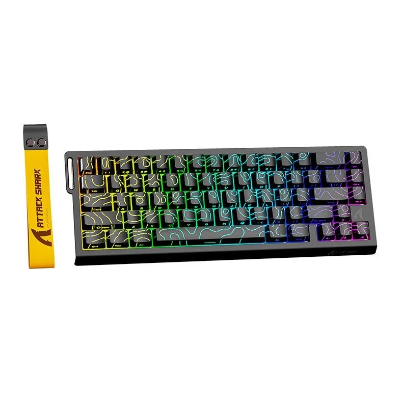 Imagem 5 de 5 do produto Teclado Magnetico Attack Shark X68pro He, RGB, Switch Magnetico Linear, Tri-mode, Preto