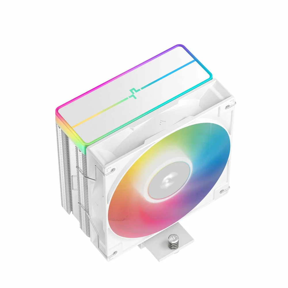 Imagem 2 de 5 do produto Air Cooler Deepcool Ag400 Wh ARGB V2 Branco 4 Heatpipes 120m