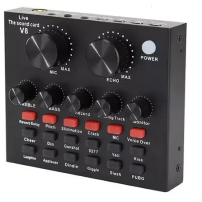 Mesa De Som V8 Áudio Usb Smart Conjunto Interface Externa 5v