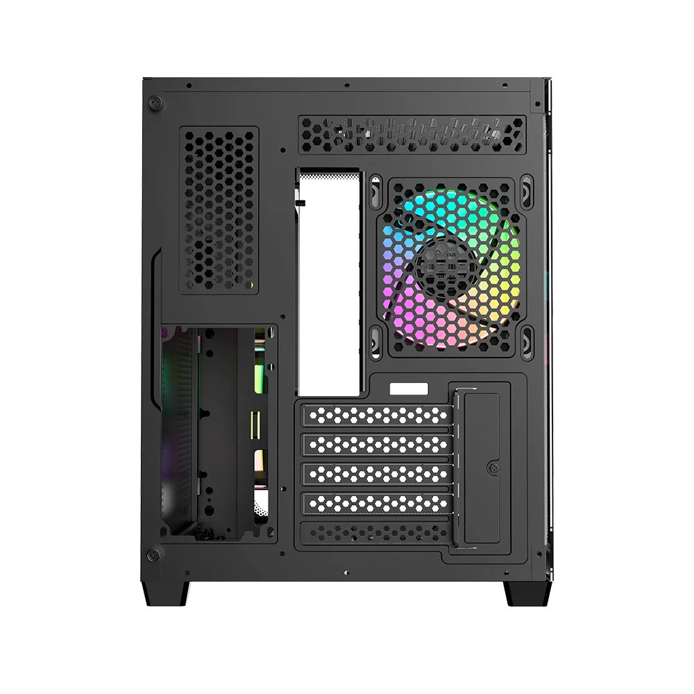 Imagem 2 de 5 do produto Gabinete Gamer Ocypus Iota C50 Curve Atx ARGB Digital Com Fan Preto