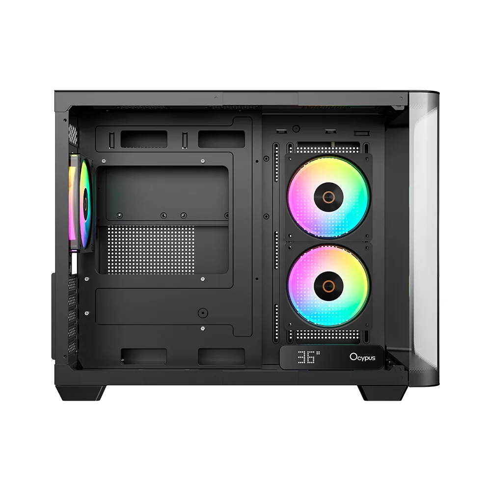 Imagem 3 de 5 do produto Gabinete Gamer Ocypus Iota C50 Curve Atx ARGB Digital Com Fan Preto