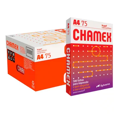 Papel Sulfite A4 Chamex 1 Caixa Com 10 Resmas