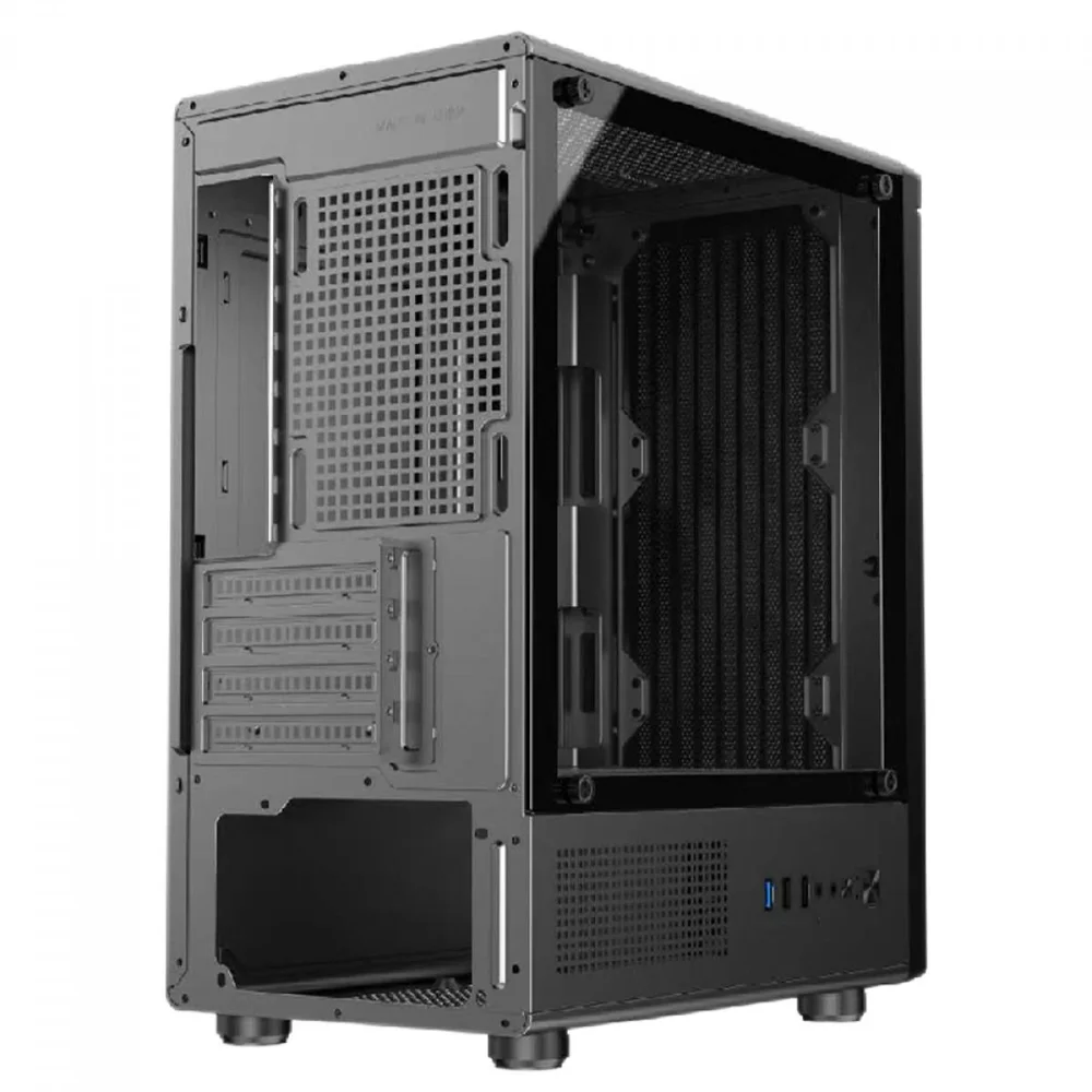 Imagem 2 de 5 do produto Gabinete Gamer Hayom Gb1726, Mid Tower, Vidro Temperado, M-atx, Sem Fonte, Sem Fans, Preto