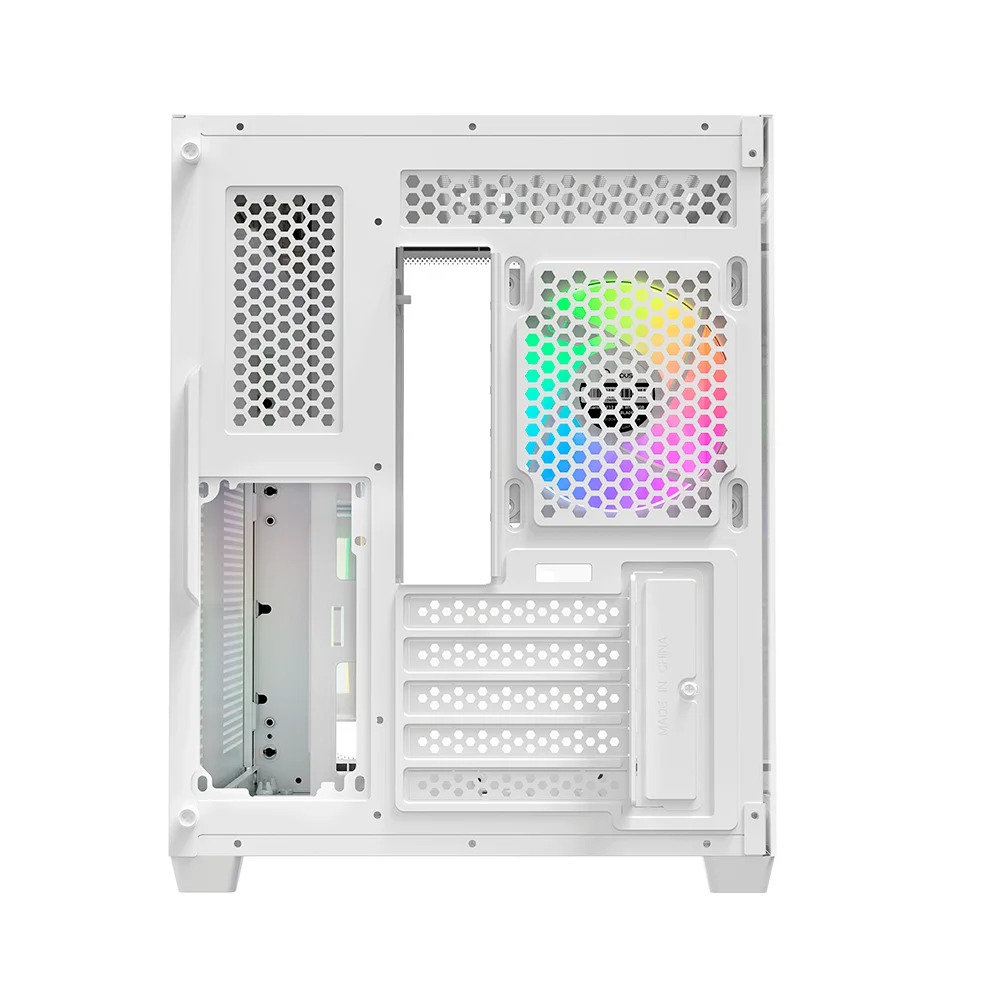 Imagem 4 de 5 do produto Gabinete Gamer Ocypus Iota C50 Curve Atx ARGB Digital Com Fan Branco