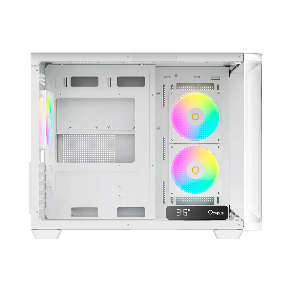 Imagem 5 de 5 do produto Gabinete Gamer Ocypus Iota C50 Curve Atx ARGB Digital Com Fan Branco