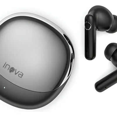 Fone De Ouvido Bluetooth 5.3 Par Sem Fio Duplo Celular Cor Preto