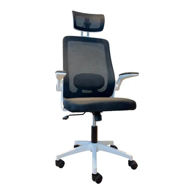 Cadeira De Escritório Oficial Presidente Prime Executiva - Branco E Preto - 1