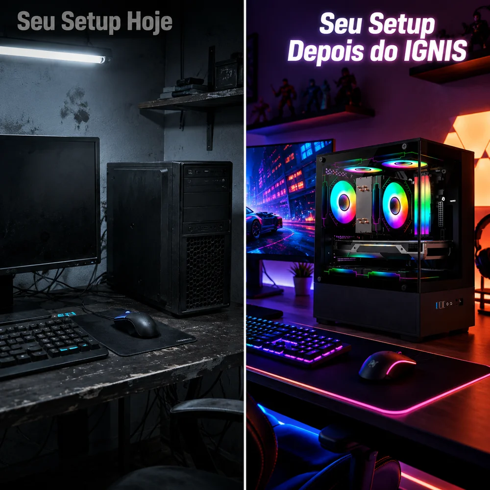 Imagem 3 de 5 do produto Gabinete Gamer Arvex Ignis Mid Tower Lateral E Frontal Em Vidro Temperado Com 3 Fans RGB Preto Arx-ins-b