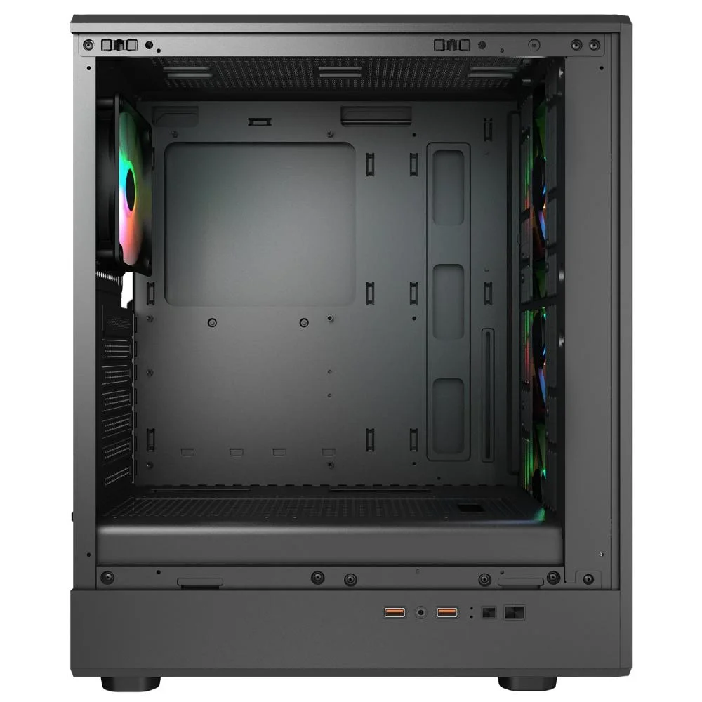 Imagem 2 de 5 do produto Gabinete Cougar Airface Pure RGB Atx Mid Tower Lateral De Vidro Temperado Usb 3.0 Com 4 Fan Preto 382ga50.0001