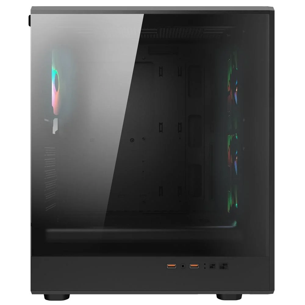 Imagem 5 de 5 do produto Gabinete Cougar Airface Pure RGB Atx Mid Tower Lateral De Vidro Temperado Usb 3.0 Com 4 Fan Preto 382ga50.0001