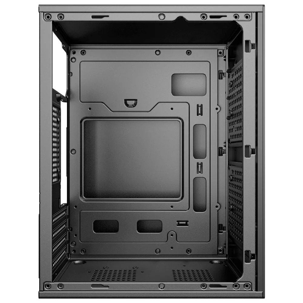 Imagem 5 de 5 do produto Gabinete Office C3tech Mt-37bk, C/ Fonte 200w Bivolt, Cabo De Energia, Usb, Áudio E Microfone Frontal, Micro Atx - Preto