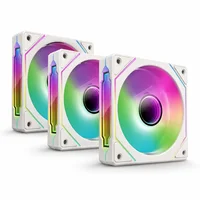 Kit 3 Fan Ventoinha Arvex Infinity White RGB 3x120mm Branco 2