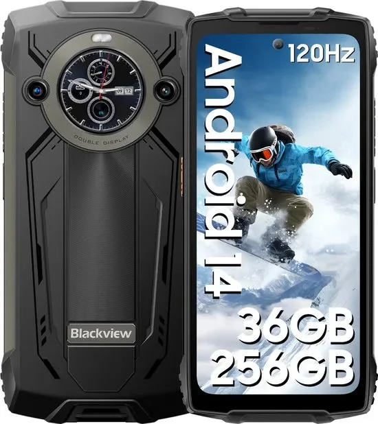 Smartphone Blackview Bv8200 4g 36gb Ram 256gb Bateria 8800mah Ip68 A Prova D'água Preto