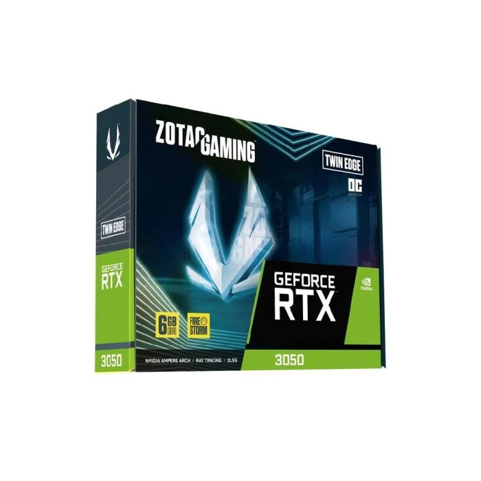 Placa De Video Zotac Geforce RTX 3050 Twin Edge Oc 6gb Gddr6 96 Bits - Zt-30510h-10a