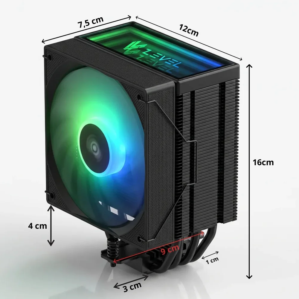 Cooler Gamer Processador Univ Hi Level Elite Darktdp 240w 5