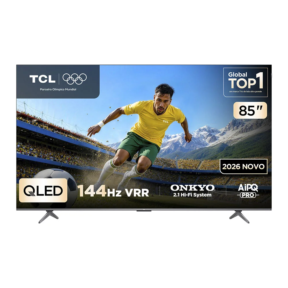 Smart TV TCL 85 Polegadas QLED 4K P8L WiFi Bluetooth Google TV HDR10+ 144 Hz VRR 85P8L