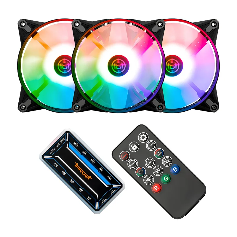 Kit 3 Fans Tgt Humber ARGB 3x120mm Com Controladora Preto - Tgt-hr3-bk01 4