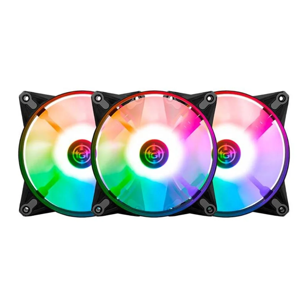 Kit 3 Fans Tgt Humber ARGB 3x120mm Com Controladora Preto - Tgt-hr3-bk01 5