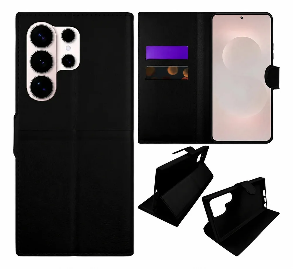 Capa Carteira Flip + Pelicula Cerâmica 9d Para Samsung Galaxy S26 Ultra 5g Capa Carteira Flip + Pelicula Cerâmica 9d Para Samsung Galaxy S26 Ultra 5g