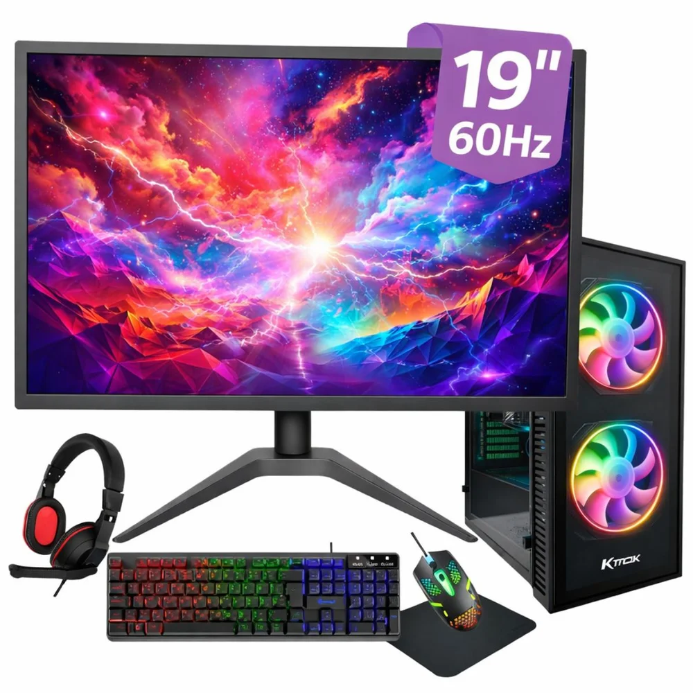 PC Gamer Completo Ryzen 5 5600 Gpu Gt730 SSD 256gb 8GB Ram Win11