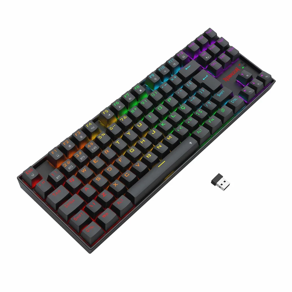Imagem 2 de 5 do produto Teclado Mecanico Redragon Kumara Elite Sem Fio Switch Brown