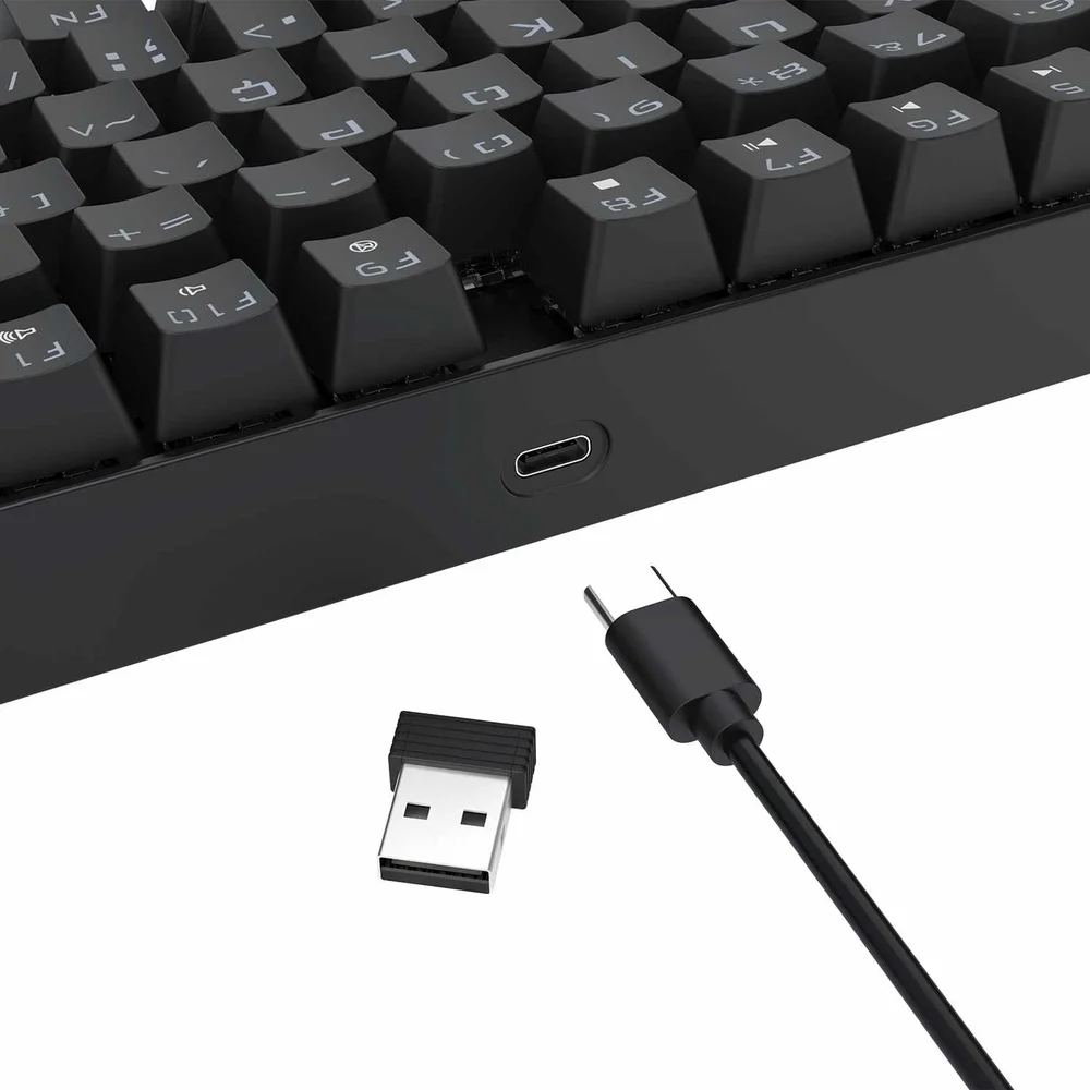Imagem 3 de 5 do produto Teclado Mecanico Redragon Kumara Elite Sem Fio Switch Brown