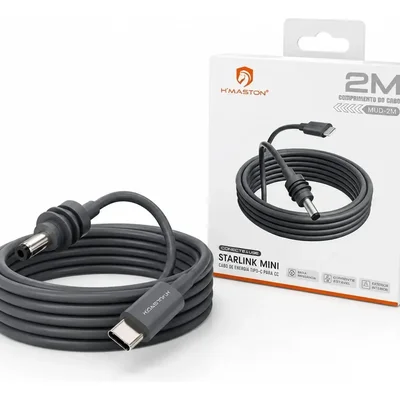 Cabo Para Starlink Mini Usb-c Com 2-metros Powerbank