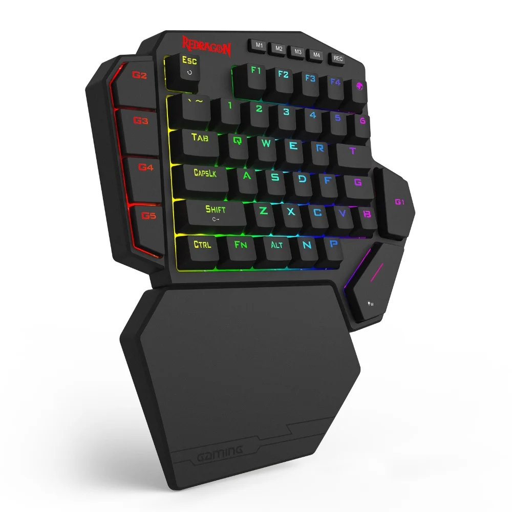 Imagem 4 de 5 do produto Teclado Gamer Redragon Diti One Hand RGB Switche Ultramag Magnético Preto - K585RGB-m
