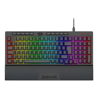 Teclado Gamer Sem Fio 3 Modos Shiva 98 Pro RGB Qwerty Preto