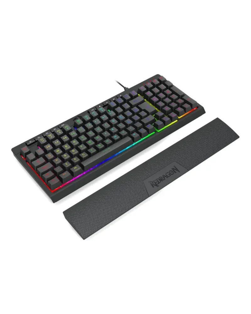Imagem 3 de 5 do produto Teclado Gamer Sem Fio 3 Modos Shiva 98 Pro RGB Qwerty Preto