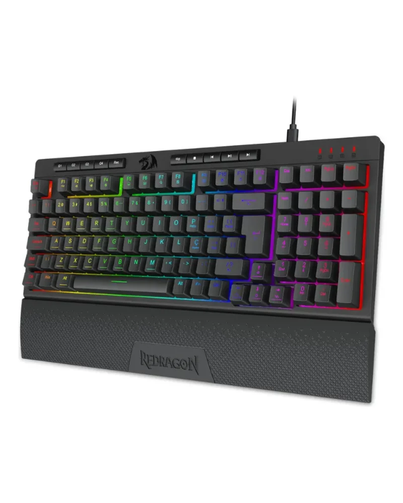 Imagem 4 de 5 do produto Teclado Gamer Sem Fio 3 Modos Shiva 98 Pro RGB Qwerty Preto